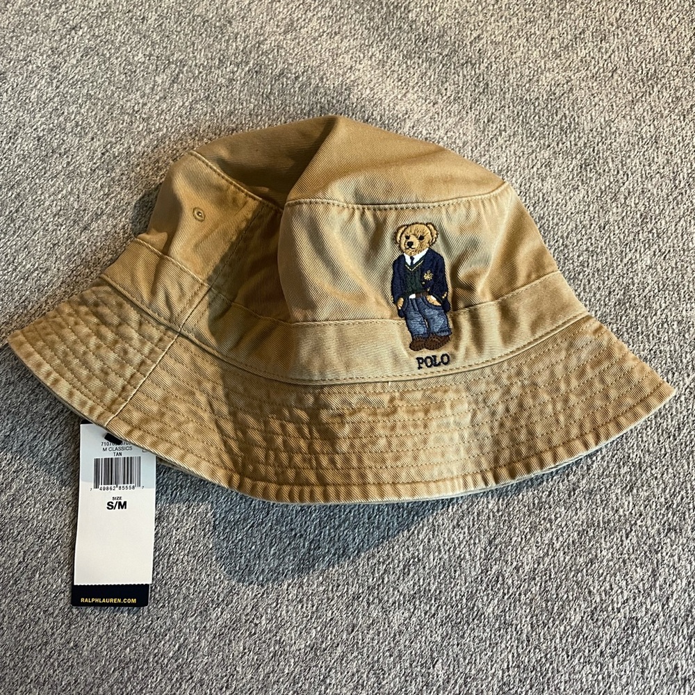 New with tag Polo Ralph Lauren Bear Buckets in Tan